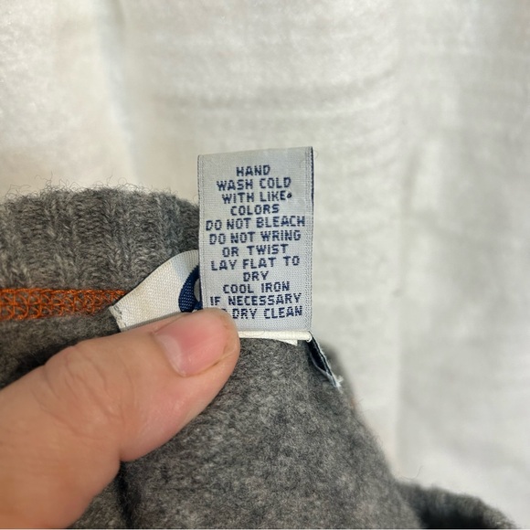 Retro Y2K Old Navy Lambswool Wool Sweater 2X Men’s Contrasting Trim Boxy - Picture 5 of 6